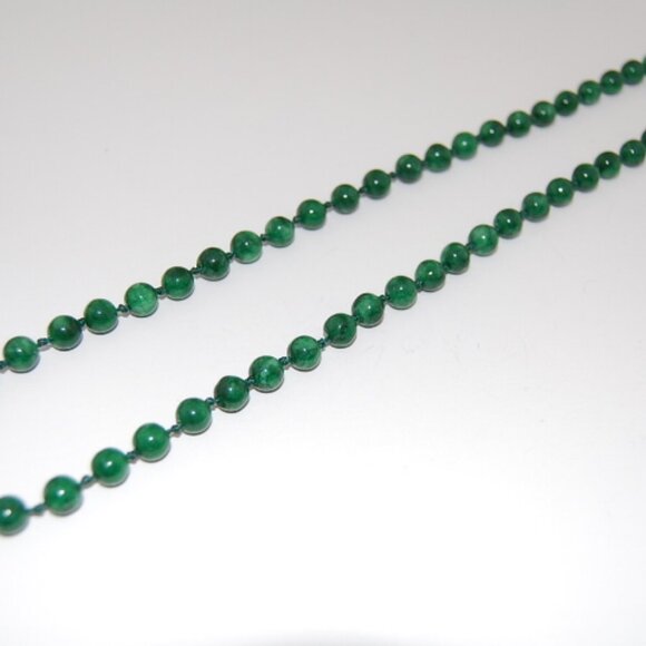 Jade Necklace,Hand Knotted Necklace,8mm Jade Stone Beads Knot Necklace - Picture 3 of 4
